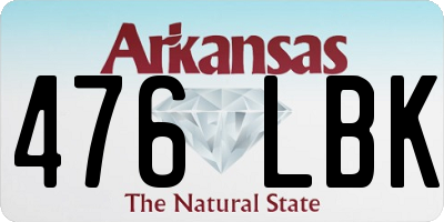 AR license plate 476LBK