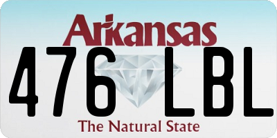 AR license plate 476LBL
