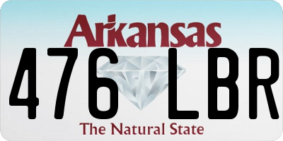 AR license plate 476LBR
