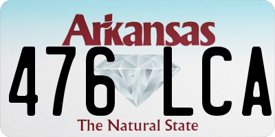 AR license plate 476LCA