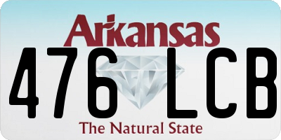 AR license plate 476LCB