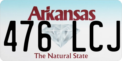 AR license plate 476LCJ