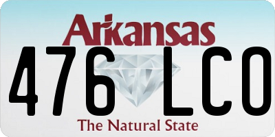 AR license plate 476LCO