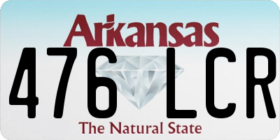 AR license plate 476LCR