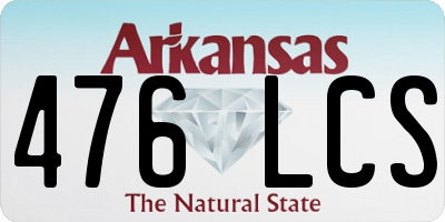 AR license plate 476LCS