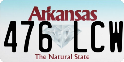 AR license plate 476LCW