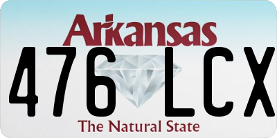 AR license plate 476LCX