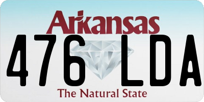 AR license plate 476LDA