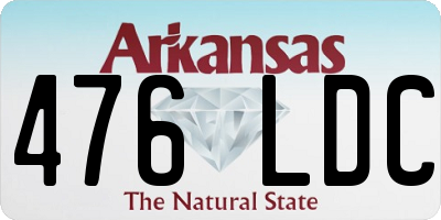 AR license plate 476LDC