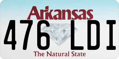 AR license plate 476LDI