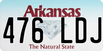 AR license plate 476LDJ