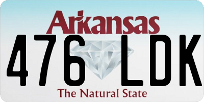 AR license plate 476LDK