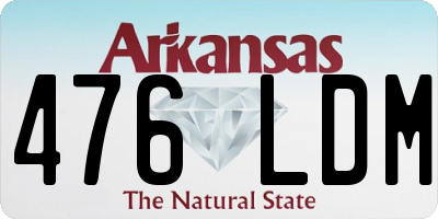 AR license plate 476LDM