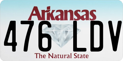 AR license plate 476LDV