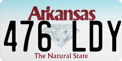 AR license plate 476LDY