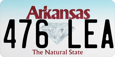AR license plate 476LEA
