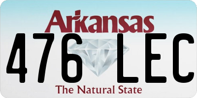 AR license plate 476LEC