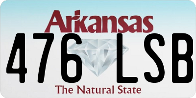 AR license plate 476LSB