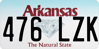 AR license plate 476LZK
