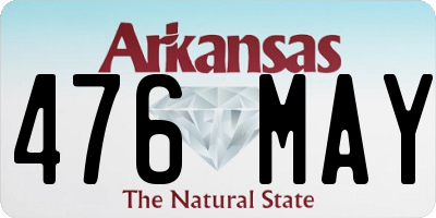AR license plate 476MAY