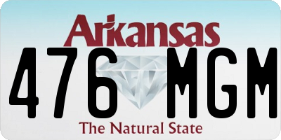 AR license plate 476MGM