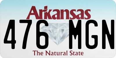 AR license plate 476MGN