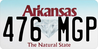 AR license plate 476MGP