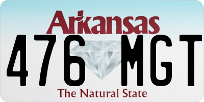 AR license plate 476MGT