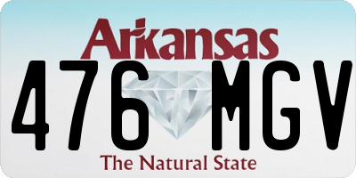 AR license plate 476MGV