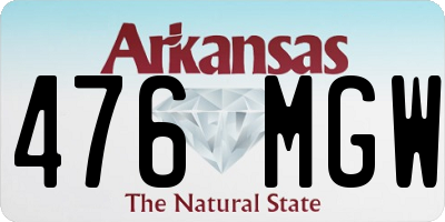 AR license plate 476MGW