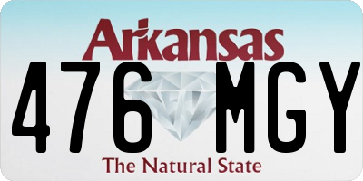 AR license plate 476MGY