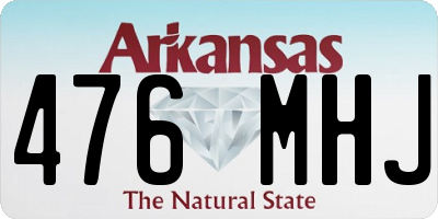 AR license plate 476MHJ
