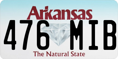 AR license plate 476MIB