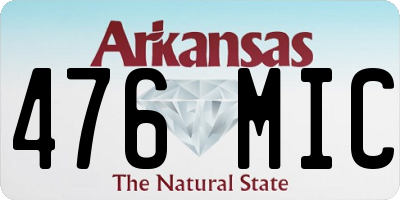 AR license plate 476MIC