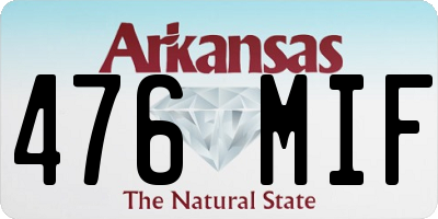 AR license plate 476MIF