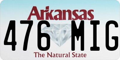 AR license plate 476MIG
