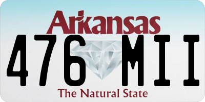 AR license plate 476MII