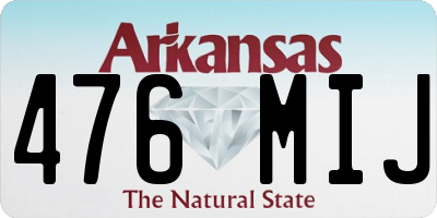 AR license plate 476MIJ