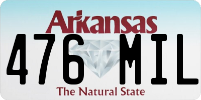 AR license plate 476MIL