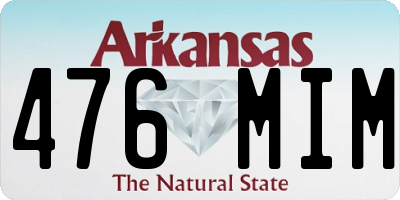 AR license plate 476MIM