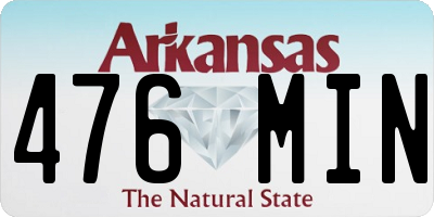 AR license plate 476MIN