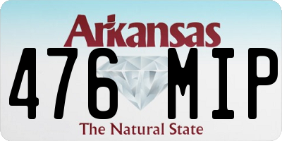 AR license plate 476MIP