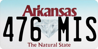 AR license plate 476MIS