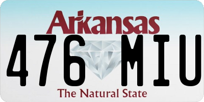 AR license plate 476MIU