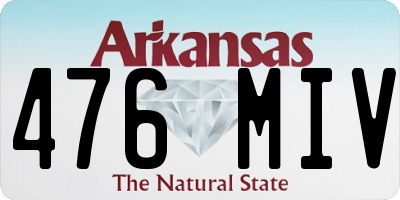 AR license plate 476MIV