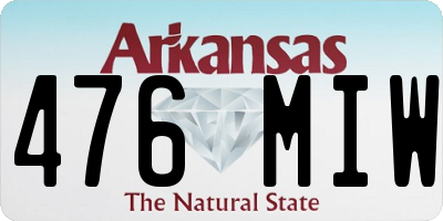 AR license plate 476MIW