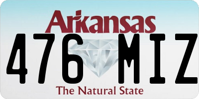 AR license plate 476MIZ