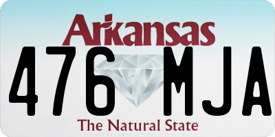 AR license plate 476MJA