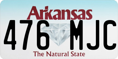 AR license plate 476MJC