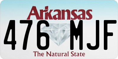 AR license plate 476MJF